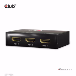 CLUB3D 3 to 1 HDMI 8K60Hz Switch switch per keyboard-video-mouse (kvm) Nero - Vista aggiuntiva 7