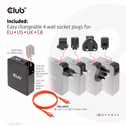 CLUB3D CAC-1917 alimentatore per computer 140 W - Vista aggiuntiva 5