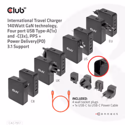 CLUB3D CAC-1917 alimentatore per computer 140 W - Vista aggiuntiva 8
