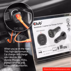 CLUB3D USB KFZ-Ladegerät 1xUSB C 2xUSB A 36W 12/24V retail - Vista aggiuntiva 4