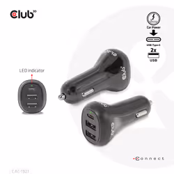 CLUB3D USB KFZ-Ladegerät 1xUSB C 2xUSB A 36W 12/24V retail - Vista aggiuntiva 6
