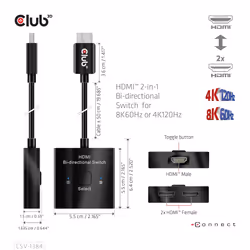 CLUB3D CSV-1384 switch per keyboard-video-mouse (kvm) - Vista aggiuntiva 7