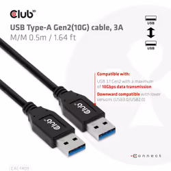 CLUB3D CAC-1409 cavo USB USB 3.2 Gen 2 (3.1 Gen 2) 0,5 m USB A Nero