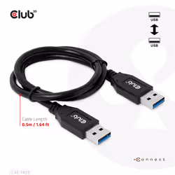 CLUB3D CAC-1409 cavo USB USB 3.2 Gen 2 (3.1 Gen 2) 0,5 m USB A Nero - Vista aggiuntiva 6