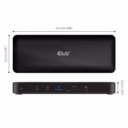 CLUB3D CSV-1583 replicatore di porte e docking station per laptop Cablato Thunderbolt 4 Nero