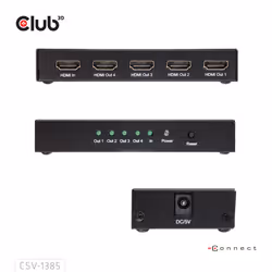 CLUB3D Umschalter HDMI 4x HDMI - Vista aggiuntiva 6