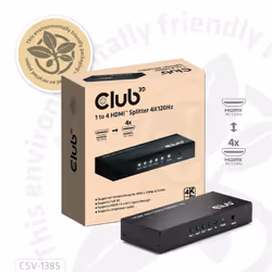 CLUB3D Umschalter HDMI 4x HDMI - Vista aggiuntiva 8