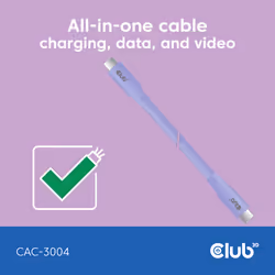 CLUB3D CAC-3004 cavo USB USB4 Gen 2x2 2 m USB C Viola - Vista aggiuntiva 3