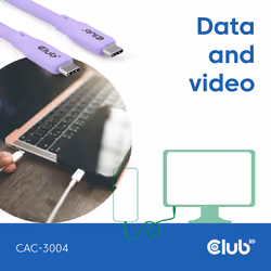 CLUB3D CAC-3004 cavo USB USB4 Gen 2x2 2 m USB C Viola - Vista aggiuntiva 5