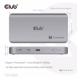 CLUB3D CSV-2563 hub di interfaccia - Vista aggiuntiva 3