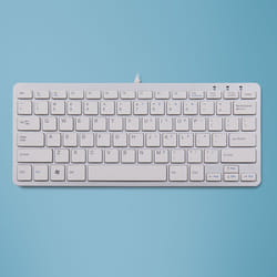 R-Go Tools R-Go Tastiera Compatta, QWERTY (US), bianco, cablata