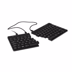 R-Go Tools R-Go Split Tastiera Ergonomico, QWERTY (UK), nero, cablata, Mini, Cablato, USB, QWERTY, Nero