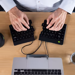 R-Go Tools R-Go Split Tastiera Ergonomico, QWERTY (IT), nero, cablata - Vista aggiuntiva 4