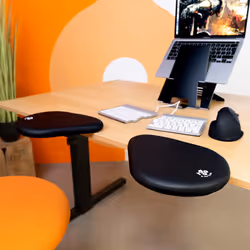 R-Go Tools RGOARMSP poggiapolso Ecopelle, MDF Nero - Vista aggiuntiva 5
