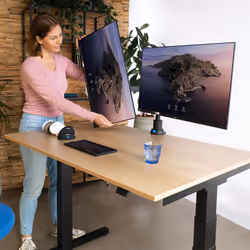 R-Go Tools RGOVLCA4TWSI Supporti a parete per TV 32" Scrivania Nero - Vista aggiuntiva 4