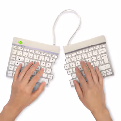 R-Go Tools R-Go Split Break v2 tastiera Universale USB + RF Wireless + Bluetooth QWERTY Italiano Bianco - Vista aggiuntiva 8