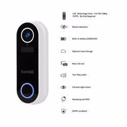 Hombli Smart Doorbell Pack Nero, Bianco - Vista aggiuntiva 3