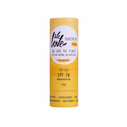 We love the planet Natural SPF 20, Protezione solare in stick, Corpo, Stick, Idratante, Nutriente, 50 ml, Femmina