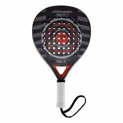 KOOR FTM Padelracket 250, Nero, Rosso, Carbonio, Fibra di vetro, Qualsiasi tipo, 354 g, 1 pz