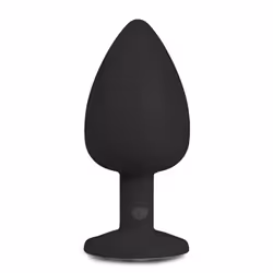Easytoys - plug anale in silicone nero con pietra decorativa piccolo 1 St - Vista aggiuntiva 2