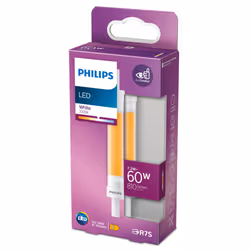 Philips Faretto 60 W R7S, 7,2 W, 60 W, R7s, 810 lm, 15000 h, Bianco