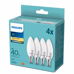 Philips Lampadina candela 40 W B35 E14 x4
