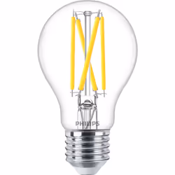 Philips Lampadina trasparente a filamento 60 W A60 E27, 5,9 W, 60 W, E27, 806 lm, 15000 h, Luce calda