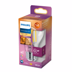 Philips Lampadina trasparente a filamento 60 W A60 E27