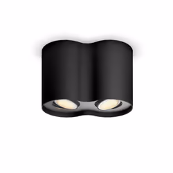 Philips Hue White ambiance Pillar Faretto Smart 2 punti luce Nero + Dimmer Switch, Lampada a soffitto intelligente, Bluetooth ...