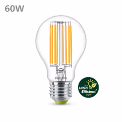Philips Lampadina trasparente a filamento 60 W A60 E27 - Vista aggiuntiva 4