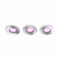 Philips Hue White and Color ambiance Xamento Incasso Bagno 3 pezzi, Faretto luminoso intelligente, Bluetooth, Cromo, LED, Sin ...