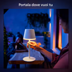 Philips Hue White and Color ambiance Go Lampada Smart da Tavolo Ricaricabile Bianca Wireless - Vista aggiuntiva 5