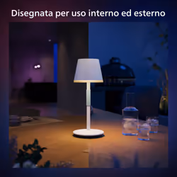Philips Hue White and Color ambiance Go Lampada Smart da Tavolo Ricaricabile Bianca Wireless - Vista aggiuntiva 6