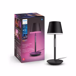 Philips Hue White and Color ambiance Go Lampada Smart da Tavolo Ricaricabile Nera Wireless - Vista aggiuntiva 4