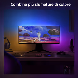 Philips Hue White and Color Ambiance Lightstrip Gradient per PC 24-27" - Vista aggiuntiva 7
