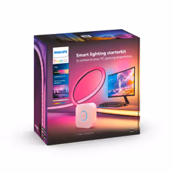 Philips Hue White and Color Ambiance Lightstrip Gradient per PC 24-27" Starter kit + Hue Bridge - Vista aggiuntiva 4