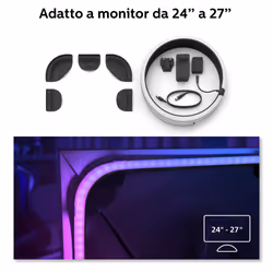 Philips Hue White and Color Ambiance Lightstrip Gradient per PC 24 -27" Confezione da 3 strisce Starter kit + Hue Bridge - Vista aggiuntiva 6