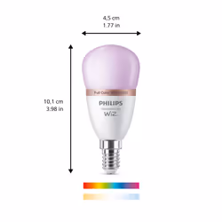 Philips LED Lampadina Smart Dimmerabile Luce Bianca o Colorata Attacco E14 40WSfera - Vista aggiuntiva 4