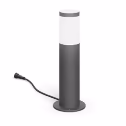 Philips Palo da terra/Luce per vialetti Utrecht 6 W, Colonna/Luce a lampione da esterno, Grigio, Acciaio inox, IP44, Giardino ...