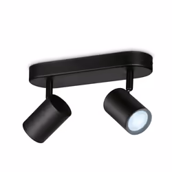 WiZ IMAGEO 2x faretti orientabili, Lampada a soffitto intelligente, Wi-Fi/Bluetooth, Nero, LED, Metallo, Lampadina/e non sost ...
