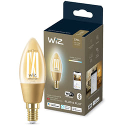 Lampadina Smart WiFi, Luce Bianca da Calda a Fredda Dimmerabile, Filamento Ambrata, E14, 5W, Tecnologia SpaceSense, Controllo Vocale (Alexa, Apple
