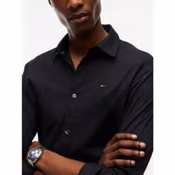 Tommy Hilfiger DM0DM04405078 Camicia Colletto semi-aperto Cotone, Elastan - Vista aggiuntiva 3