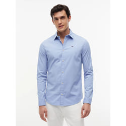 Tommy Hilfiger DM0DM04405556 Camicia Colletto semi-aperto Cotone, Elastan