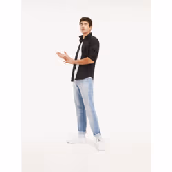 Tommy Hilfiger 8719701014088 camicia e top Collo botton down Manica lunga Cotone, Elastan - Vista aggiuntiva 6