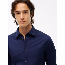 Tommy Hilfiger DM0DM04405002 Camicia Colletto semi-aperto Cotone, Elastan - Vista aggiuntiva 3