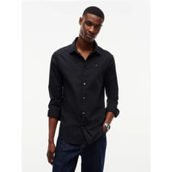 Tommy Hilfiger DM0DM04405078 Camicia Colletto semi-aperto Cotone, Elastan