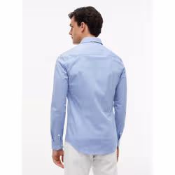 Tommy Hilfiger DM0DM04405556 Camicia Colletto semi-aperto Cotone, Elastan - Vista aggiuntiva 5