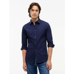 Tommy Hilfiger DM0DM04405002 Camicia Colletto semi-aperto Cotone, Elastan