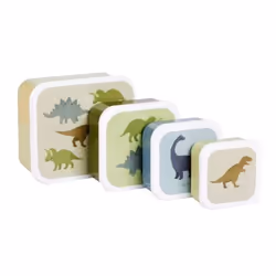 A Little Lovely Company SBSEDI38 Set per borsa portapranzo Polipropilene (PP) Verde 4 pz