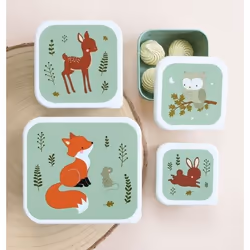 A Little Lovely Company SBSEFF45 Set per borsa portapranzo Plastica Multicolore 4 pz - Vista aggiuntiva 5